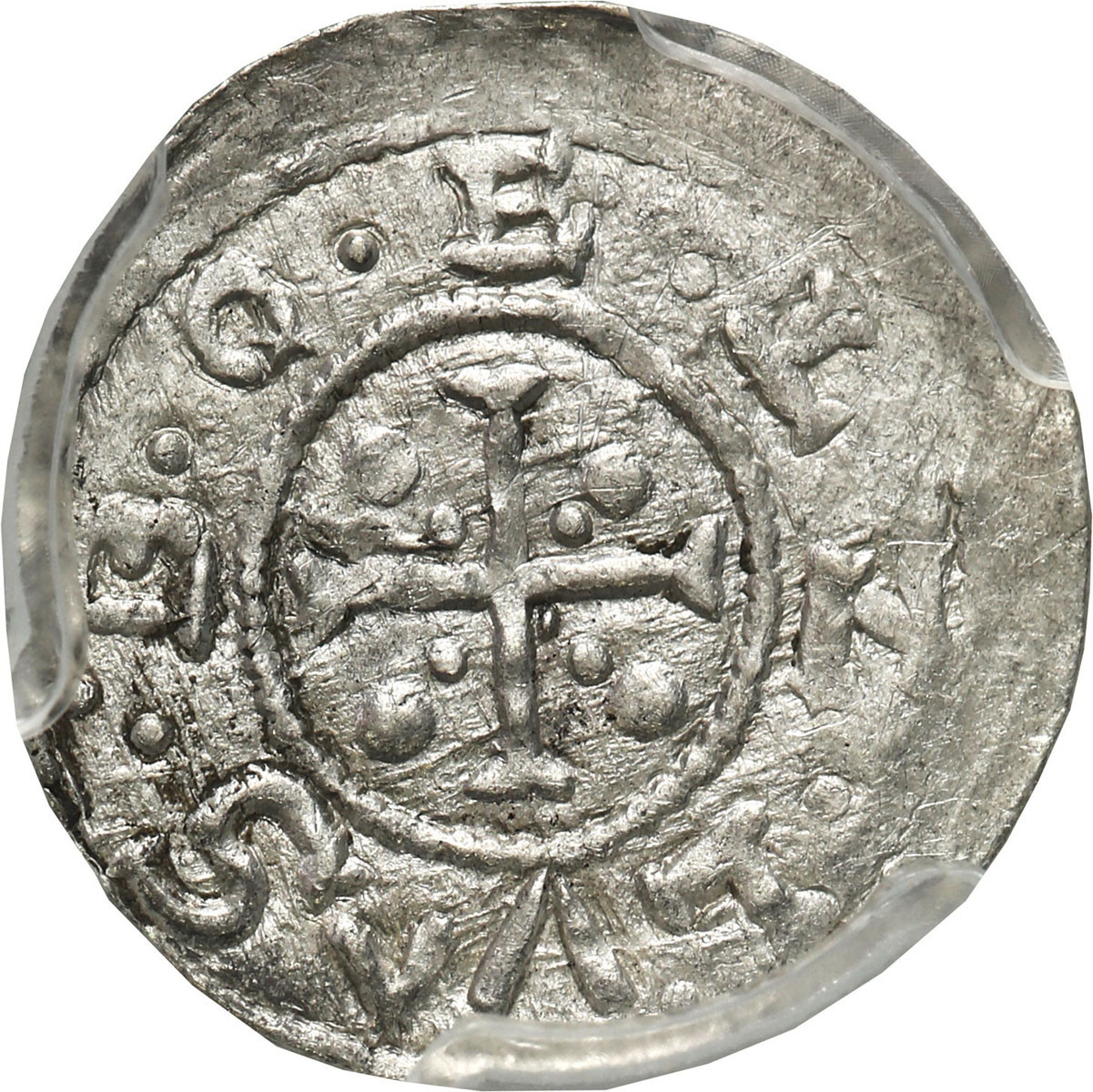 Bolesław III Krzywousty (1102-1138). Denar PCGS MS62 (MAX) - RZADKOŚĆ R4